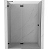 Mexen Lunar Duschdrehtür links 140 cm, transparent, schwarz - 834-140-000-70-00-L