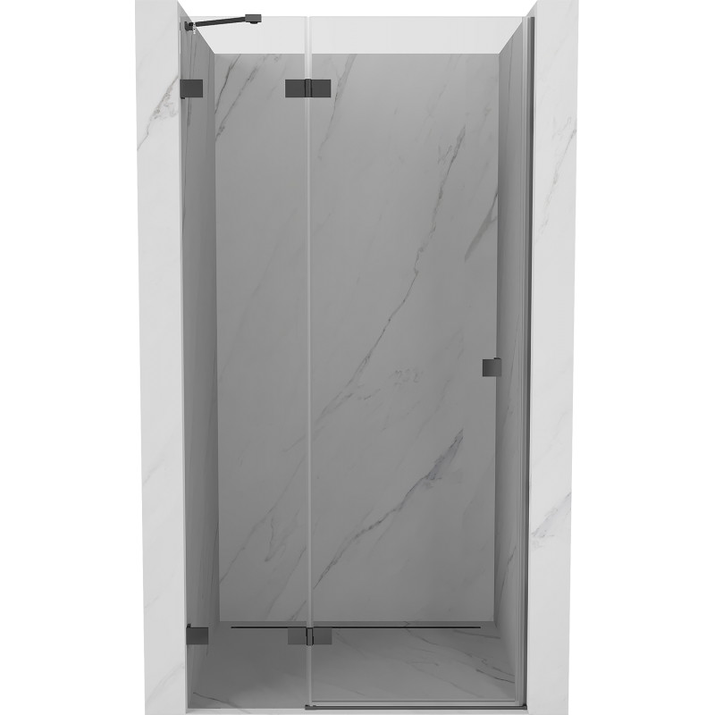 Mexen Lunar Duschdrehtür links 70 cm, transparent, Gun Metal - 834-070-000-95-00-L