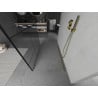 Mexen Kioto freistehende Duschwand 100 x 200 cm, schwarzes Muster 8 mm, gold - 800-100-002-50-78