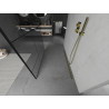 Mexen Kioto Freistehende Duschwand 100 x 200 cm, schwarzes Muster 8 mm, goldfarben - 800-100-002-50-78