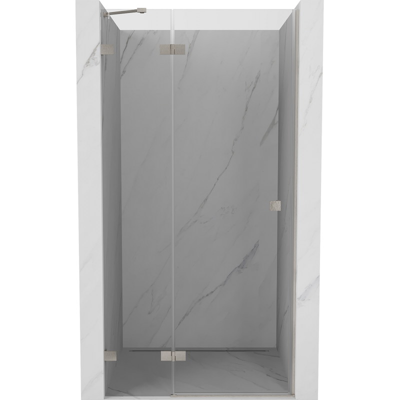 Mexen Lunar Duschdrehtür links 70 cm, transparent, gebürsteter Nickel - 834-070-000-97-00-L