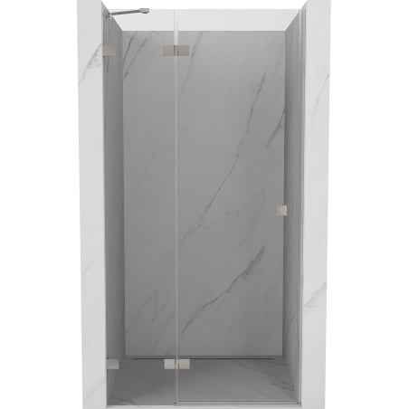 Mexen Lunar Duschtür links öffnend 120 cm, transparent, gebürsteter Nickel - 834-120-000-97-00-L