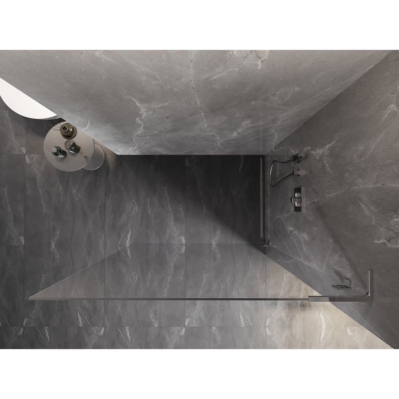 Mexen Lunar L Duschwand Walk-in rechts 90 x 200 cm, transparent 8 mm, Chrom - 830L-090-000-01-00-P