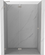 Mexen Lunar Duschpendeltür links 135 cm, transparent, gebürsteter Nickel - 834-135-000-97-00-L