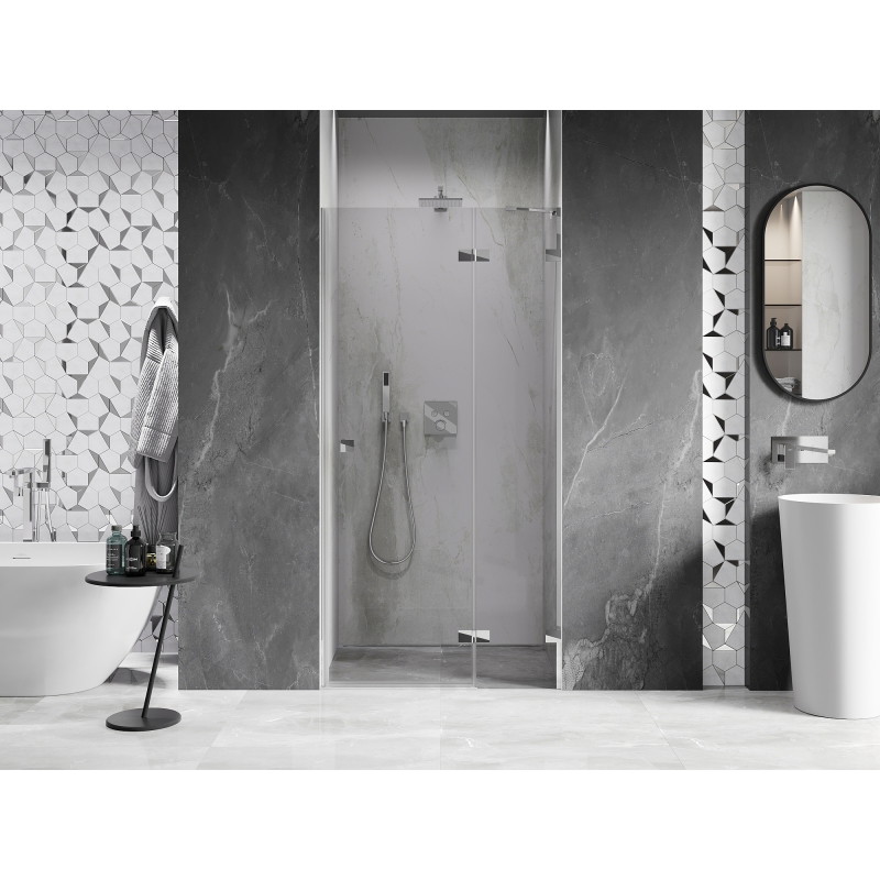 Mexen Lunar Duschabtrennung rechts 120 cm, transparent, Chrom - 834-120-000-01-00-P
