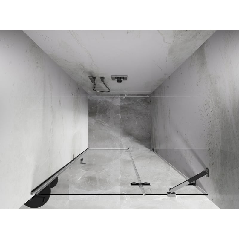 Mexen Lunar Duschabtrennung rechts 120 cm, transparent, Chrom - 834-120-000-01-00-P