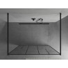 Mexen Kioto freistehende Duschwand 120 x 200 cm, schwarzes Muster 8 mm, schwarz - 800-120-002-70-78