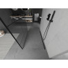 Mexen Kioto freistehende Duschwand 130 x 200 cm, schwarzes Muster 8 mm, schwarz - 800-130-002-70-78