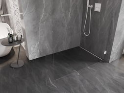 Mexen Lunar L Duschwand Walk-in rechts 90 x 200 cm, transparent 8 mm, weiß - 830L-090-000-20-00-P