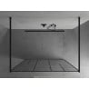 Mexen Kioto freistehende Duschwand 140 x 200 cm, schwarzes Muster 8 mm, schwarz - 800-140-002-70-78