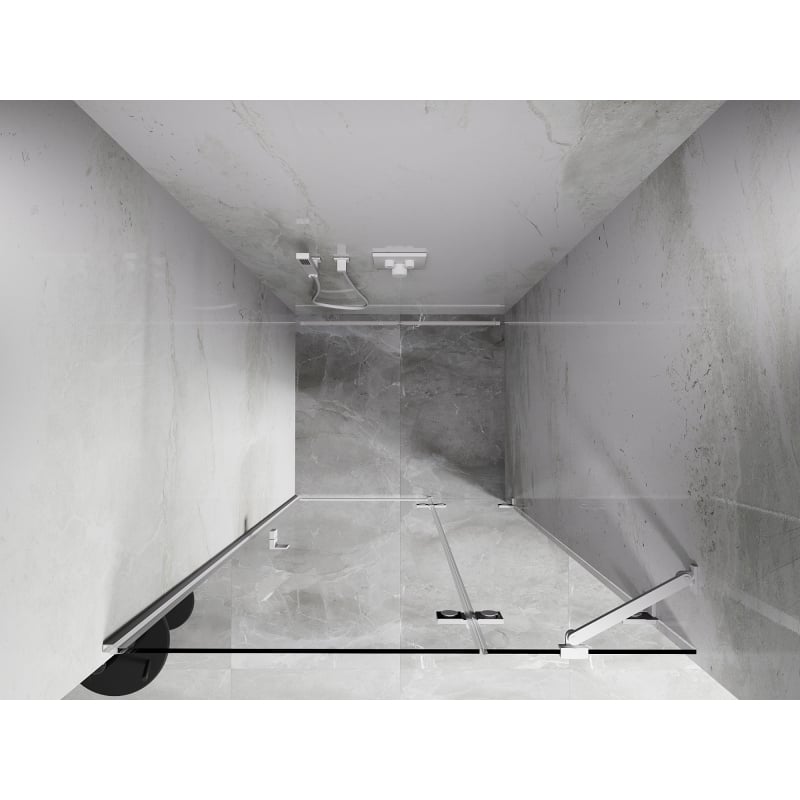 Mexen Lunar Duschschwingtür rechts 115 cm, transparent, weiß - 834-115-000-20-00-P