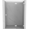 Mexen Lunar Duschdrehtür rechts 140 cm, transparent, weiß - 834-140-000-20-00-P