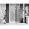 Mexen Lunar Duschdrehtür rechts 140 cm, transparent, weiß - 834-140-000-20-00-P