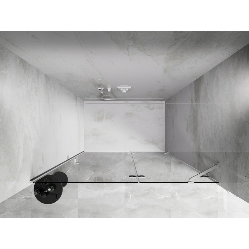 Mexen Lunar Duschdrehtür rechts 140 cm, transparent, weiß - 834-140-000-20-00-P