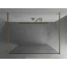 Mexen Kioto freistehende Duschwand 100 x 200 cm, weißes Muster 8 mm, gold - 800-100-002-50-85