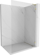 Mexen Lunar L Duschwand Walk-in rechts 90 x 200 cm, transparent 8 mm, gold - 830L-090-000-50-00-P