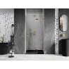 Mexen Lunar Duschdrehür rechts 120 cm, transparent, gold - 834-120-000-50-00-P