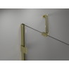 Mexen Lunar rechte, schwenkbare Duschtür 125 cm, transparent, gold - 834-125-000-50-00-P