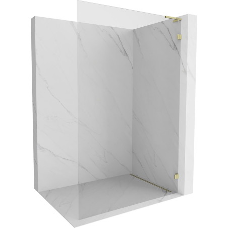 Mexen Lunar L Duschwand Walk-in rechts 110 x 200 cm, transparent 8 mm, Gold - 830L-110-000-50-00-P