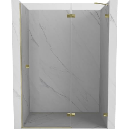 Mexen Lunar Duschdrehtür rechts 130 cm, transparent, gold - 834-130-000-50-00-P