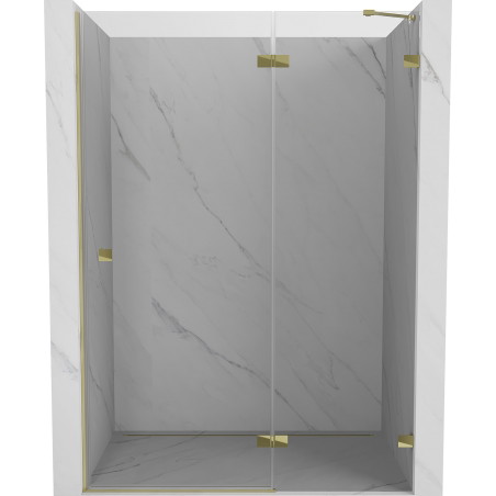 Mexen Lunar Duschdrehtür rechts 135 cm, transparent, gold - 834-135-000-50-00-P