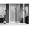 Mexen Lunar Duschabtrennung rechts 140 cm, transparent, gold - 834-140-000-50-00-P