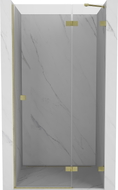Mexen Lunar Duschtür schwenkbar rechts 90 cm, transparent, gold gebürstet - 834-090-000-55-00-P
