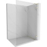 Mexen Lunar L Duschwand Walk-in rechts 90 x 200 cm, transparent 8 mm, gold gebürstet - 830L-090-000-55-00-P