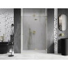 Mexen Lunar Duschdrehtür rechts 130 cm, transparent, gebürstet gold - 834-130-000-55-00-P