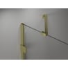 Mexen Lunar Duschdrehtür rechts 140 cm, transparent, gebürstetes Gold - 834-140-000-55-00-P