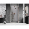 Mexen Lunar Duschdrehdoor rechts 70 cm, transparent, Roségold - 834-070-000-60-00-P