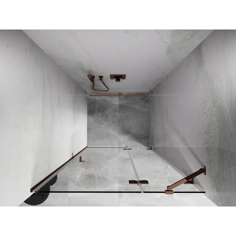 Mexen Lunar Duschdrehtür rechts 115 cm, transparent, Roségold - 834-115-000-60-00-P