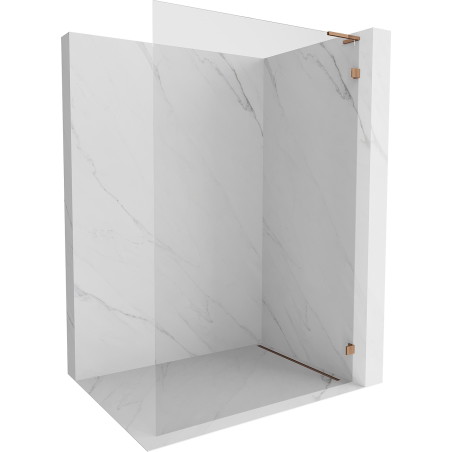 Mexen Lunar L Duschwand Walk-in rechts 90 x 200 cm, transparent 8 mm, Roségold - 830L-090-000-60-00-P
