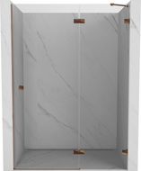 Mexen Lunar Duschschwingtüren rechts 140 cm, transparent, Roségold - 834-140-000-60-00-P