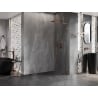 Mexen Lunar L Duschwand Walk-in rechts 100 x 200 cm, transparent 8 mm, Roségold - 830L-100-000-60-00-P