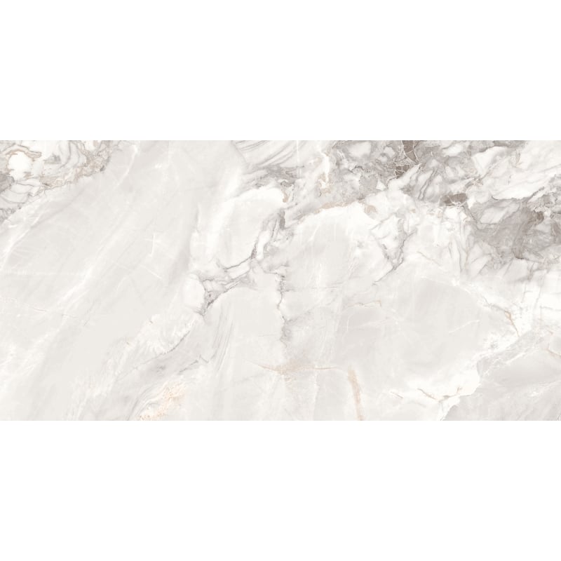Mexen Limos Weiß glasierte Feinsteinzeugplatten rek. G1, Boden-Wandfliese 120 x 60 cm, Hochglanz - TL127-120-060-03