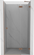 Mexen Lunar Duschdrehtür rechts 75 cm, transparent, gebürstetes Kupfer - 834-075-000-65-00-P