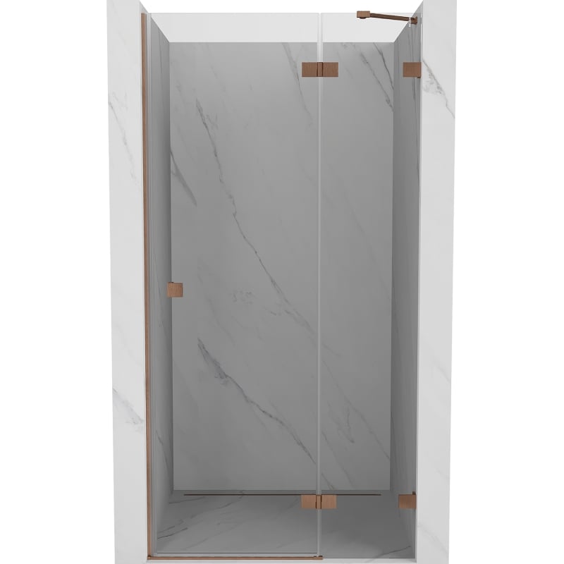 Mexen Lunar Duschdrehtür rechts 105 cm, transparent, gebürstetes Kupfer - 834-105-000-65-00-P