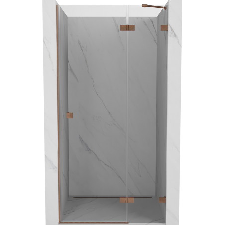 Mexen Lunar Duschdrehtür rechts 115 cm, transparent, gebürstetes Kupfer - 834-115-000-65-00-P