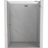 Mexen Lunar Duschdrehtür rechts 130 cm, transparent, gebürstetes Kupfer - 834-130-000-65-00-P