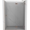 Mexen Lunar Duschdrehtür rechts 135 cm, transparent, gebürstetes Kupfer - 834-135-000-65-00-P
