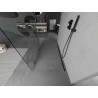 Mexen Kioto freistehende Duschwand 100 x 200 cm, weiße Welle 8 mm, schwarz - 800-100-002-70-97