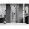 Mexen Lunar Duschdrehtür rechts 90 cm, transparent, gebürstet gun gray - 834-090-000-66-00-P