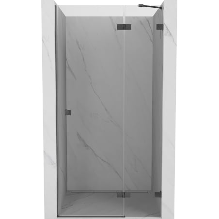 Mexen Lunar Duschdrehtür rechts 100 cm, transparent, gebürstetes Waffengrau - 834-100-000-66-00-P