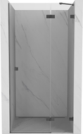 Mexen Lunar Duschdrehtür rechts 100 cm, transparent, gebürstetes Waffengrau - 834-100-000-66-00-P