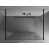 Mexen Kioto freistehende Duschwand 120 x 200 cm, weiße Welle 8 mm, schwarz - 800-120-002-70-97
