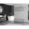 Mexen Kioto freistehende Duschwand 140 x 200 cm, transparent/frost 8 mm, chrom - 800-140-002-01-35