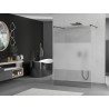 Mexen Kioto freistehende Duschwand 140 x 200 cm, transparent/matt 8 mm, schwarz - 800-140-002-70-35
