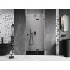 Mexen Lunar Duschdrehtür rechts 80 cm, transparent, schwarz - 834-080-000-70-00-P