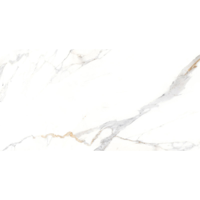 Mexen Agata Glasiertes weißes Feinsteinzeug, rektifiziert G1, Boden- und Wandfliese 120 x 60 cm, glänzend - TL144-120-060-00